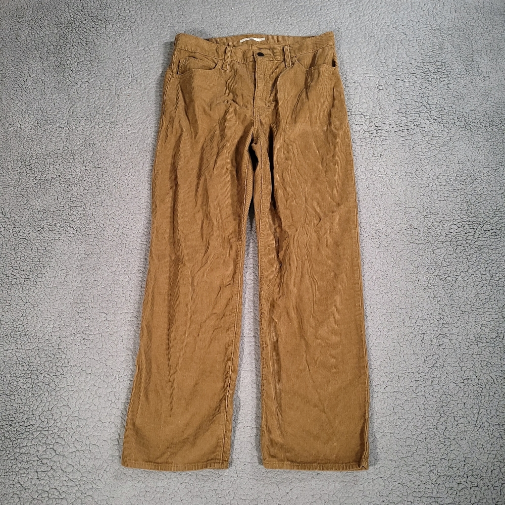 Levis Pants Mens 31x30 Brown 94 Baggy Relax Corduroy Mid Rise Pockets Belt Loops